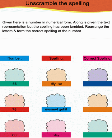 Unscramble Spelling 23 Sheet