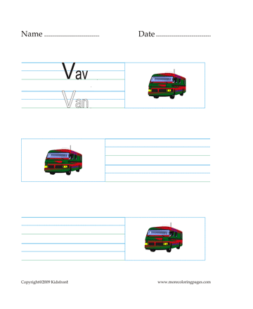Van Word Worksheet Sheet