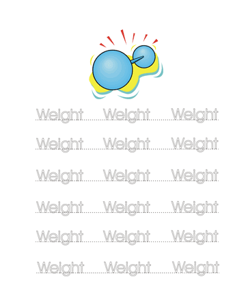 Weight Word Worksheet Sheet