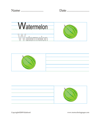 Watermelon Word Worksheet Sheet