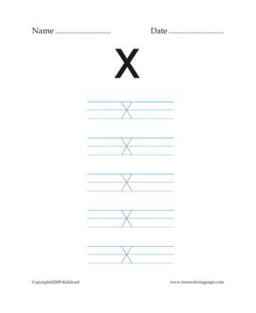 Letter X Words Worksheet Sheet