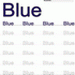 Blue Word Color Coloring Worksheet