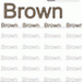 Brown Word Color Coloring Worksheet