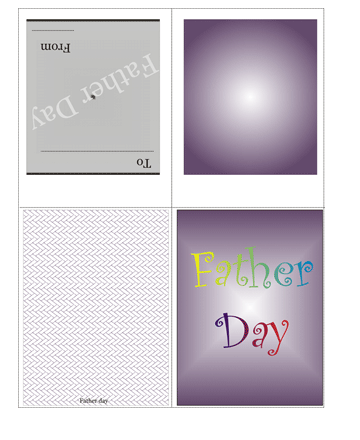 Colored Fathers Day Card Without Quotes Coloring Pages