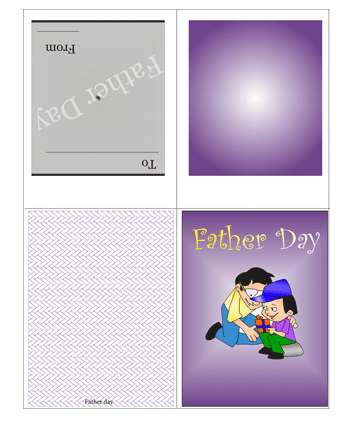 Colored Fathers Day Card Without Quotes Coloring Pages