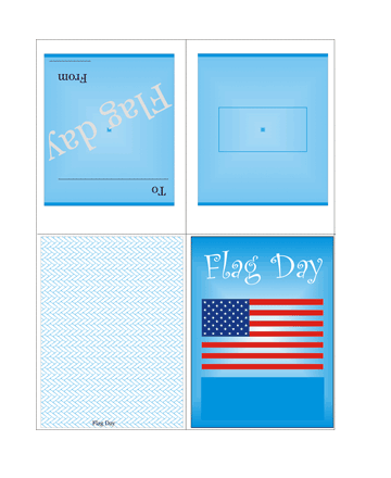 Colored Flag Day Card Without Quotes Coloring Pages