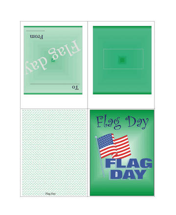 Colored Flag Day Card Without Quotes Coloring Pages