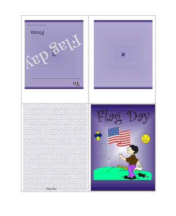 Colored Flag Day Card Without Quotes Coloring Pages