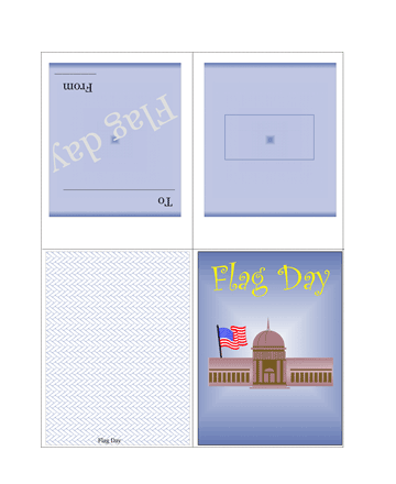 Colored Flag Day Card Without Quotes Coloring Pages
