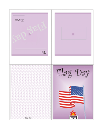 Colored Flag Day Card Without Quotes Coloring Pages