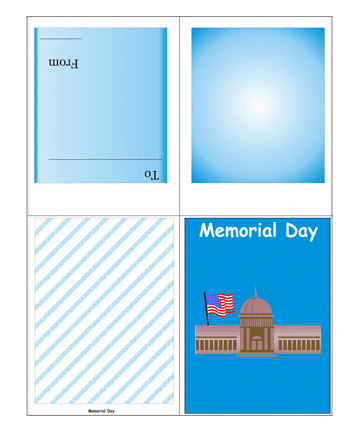 Colored Memorial Day Card Without Quotes Coloring Pages