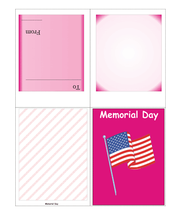 Colored Memorial Day Card Without Quotes Coloring Pages