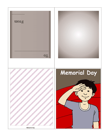 Colored Memorial Day Card Without Quotes Coloring Pages