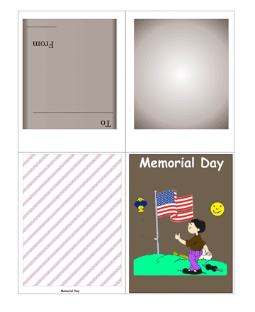 Colored Memorial Day Card Without Quotes Coloring Pages