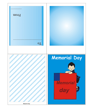 Colored Memorial Day Card Without Quotes Coloring Pages