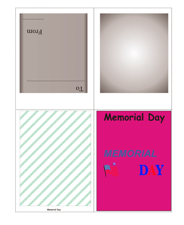 Colored Memorial Day Card Without Quotes Coloring Pages