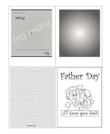 Color The Fathers Day Card Without Quotes Coloring Pages