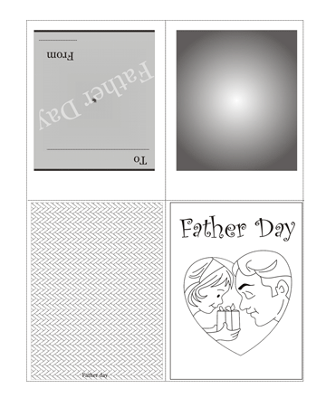 Color The Fathers Day Card Without Quotes Coloring Pages