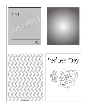 Color The Fathers Day Card Without Quotes Coloring Pages