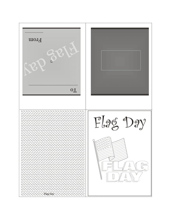 Color The Flag Day Card Without Quotes Coloring Pages