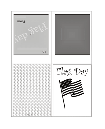 Color The Flag Day Card Without Quotes Coloring Pages