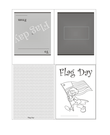 Color The Flag Day Card Without Quotes Coloring Pages