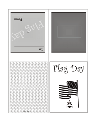 Color The Flag Day Card Without Quotes Coloring Pages