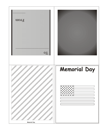 Color The Memorial Day Card Without Quotes Coloring Pages