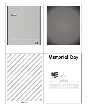 Color The Memorial Day Card Without Quotes Coloring Pages