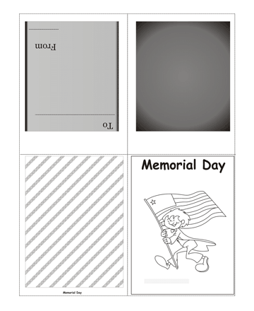 Color The Memorial Day Card Without Quotes Coloring Pages