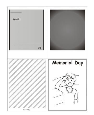 Color The Memorial Day Card Without Quotes Coloring Pages