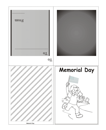 Color The Memorial Day Card Without Quotes Coloring Pages