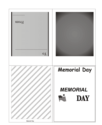 Color The Memorial Day Card Without Quotes Coloring Pages