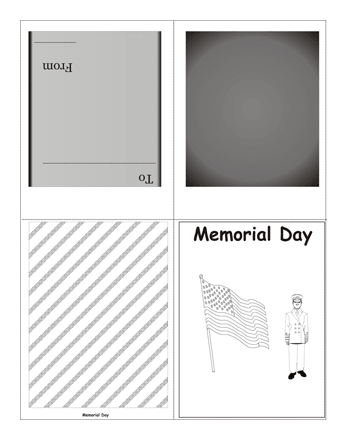 Color The Memorial Day Card Without Quotes Coloring Pages