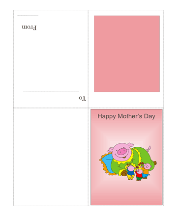 Colored Mothers Day Card Without Quotes Coloring Pages