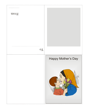 Colored Mothers Day Card Without Quotes Coloring Pages