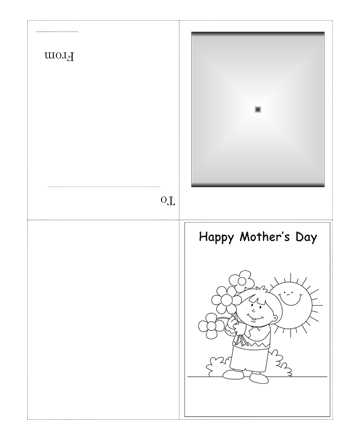 Color The Mothers Day Card Without Quotes Coloring Pages