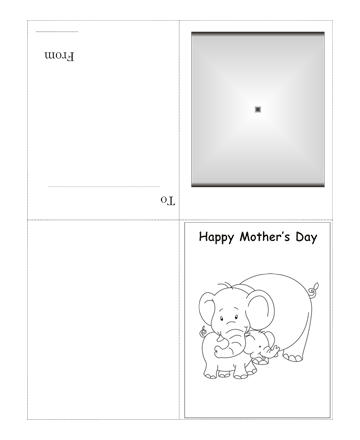 Color The Mothers Day Card Without Quotes Coloring Pages