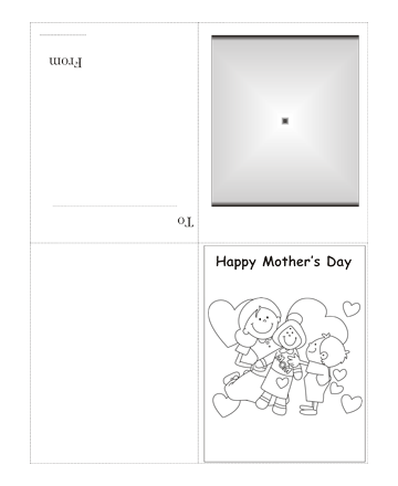 Color The Mothers Day Card Without Quotes Coloring Pages