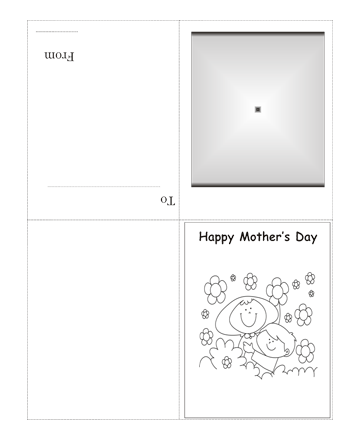 Color The Mothers Day Card Without Quotes Coloring Pages