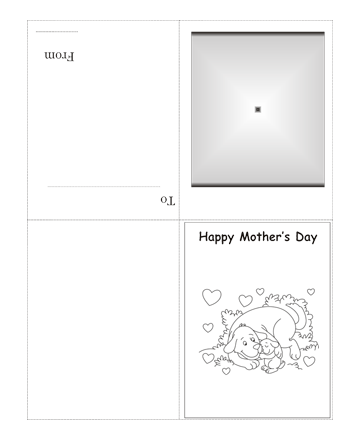 Color The Mothers Day Card Without Quotes Coloring Pages