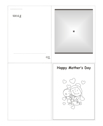 Color The Mothers Day Card Without Quotes Coloring Pages