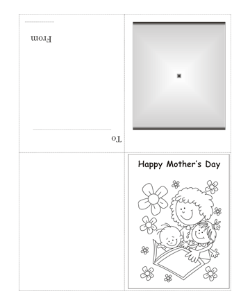 Color The Mothers Day Card Without Quotes Coloring Pages