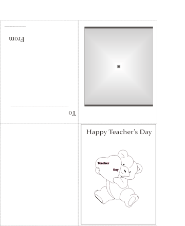 Color The Teachers Day Card Without Quotes Coloring Pages