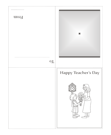 Color The Teachers Day Card Without Quotes Coloring Pages