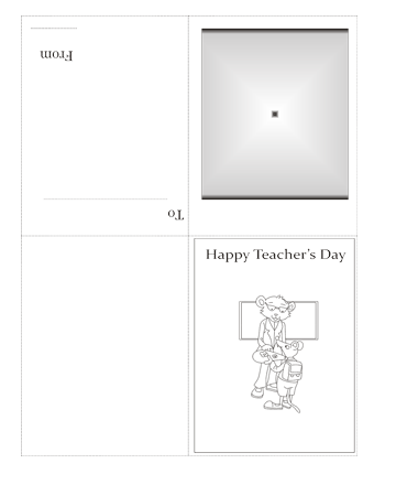 Color The Teachers Day Card Without Quotes Coloring Pages