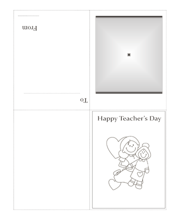 Color The Teachers Day Card Without Quotes Coloring Pages