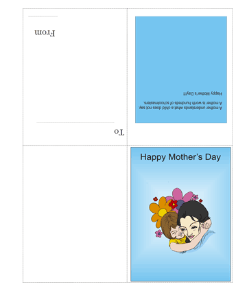 Colored Mothers Day Card With Quotes Coloring Pages