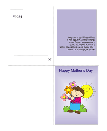 Colored Mothers Day Card With Quotes Coloring Pages