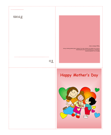 Colored Mothers Day Card With Quotes Coloring Pages